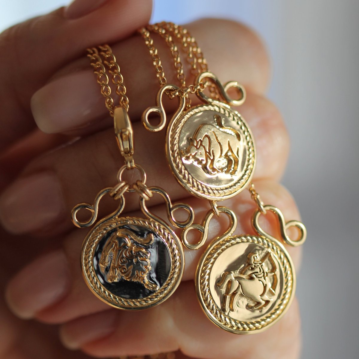 Zodiac on sale coin necklace