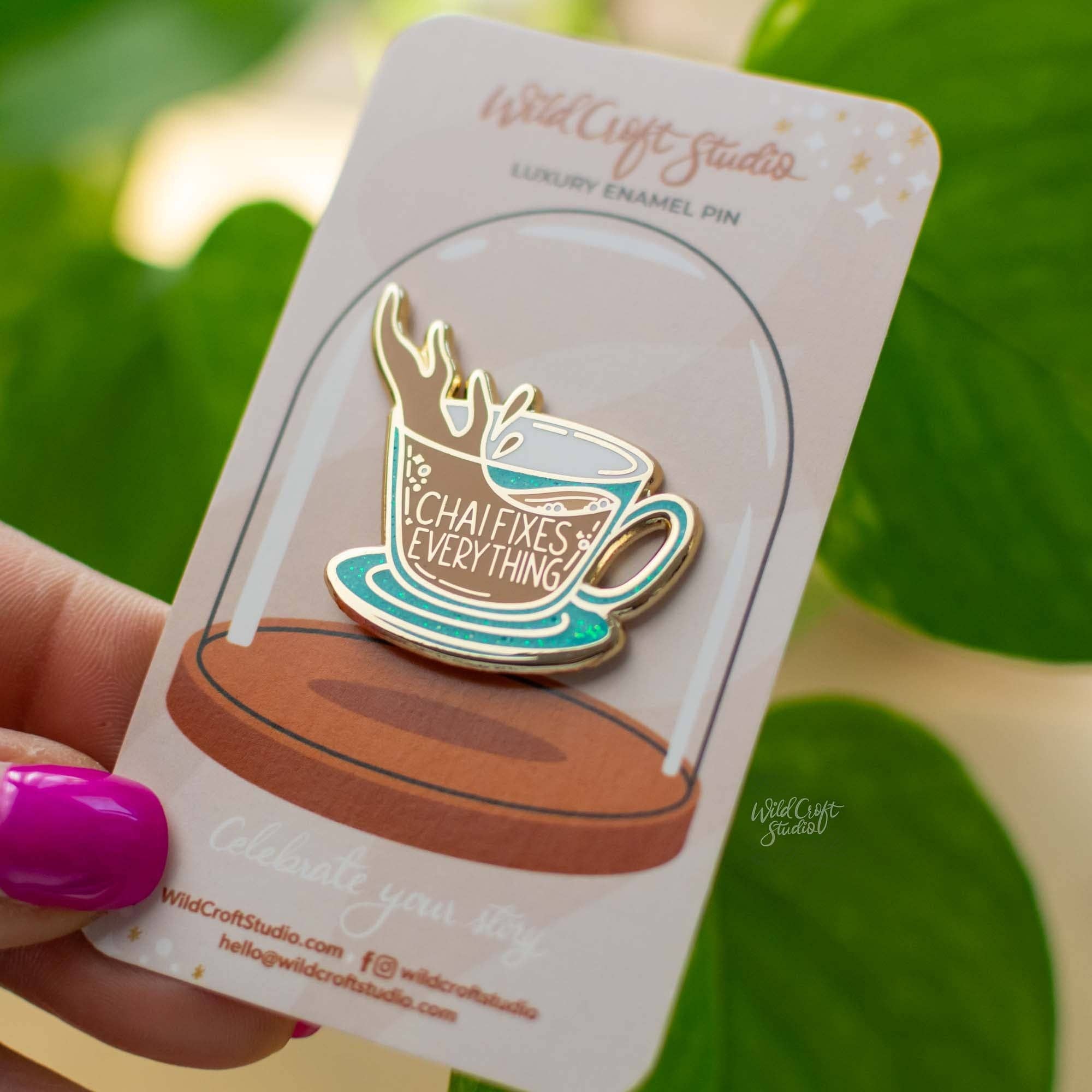 Chai Fixes Everything Hard Enamel Pin