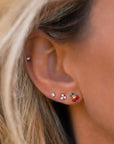 10k Cherry Studs | Leah Alexandra