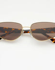 Delilah Sunnies: Gold/Brown Tortoise