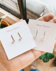 Herkimer Matchstick Earrings: Gold Fill