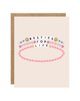 Besties For Life Friendship Bracelet Card