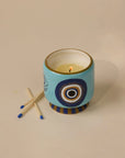 Dopo Hand-Painted Ceramic Candle | Eye