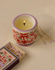 Dopo Hand-Painted Ceramic Candle | Jungle