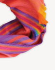 Alpaca Seamless Scarf: Sunset Multi Stripe