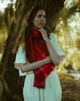 Alpaca Seamless Scarf: Sangria Plaid