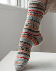 Alpaca Socks: Multi Grey