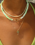 Palm Tree Necklace | Gold & CZ