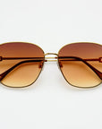 Lea Sunnies: Gold/Brown