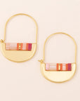 Good Karma Miyuki Crescent Hoop - Pink Multi/Gold