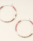 Miyuki Small Hoop | Blush & Silver