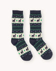 Alpaca Socks: Holiday Striped Black