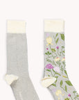 Botanical & Solid Pima Socks | Two-Pack: Garden