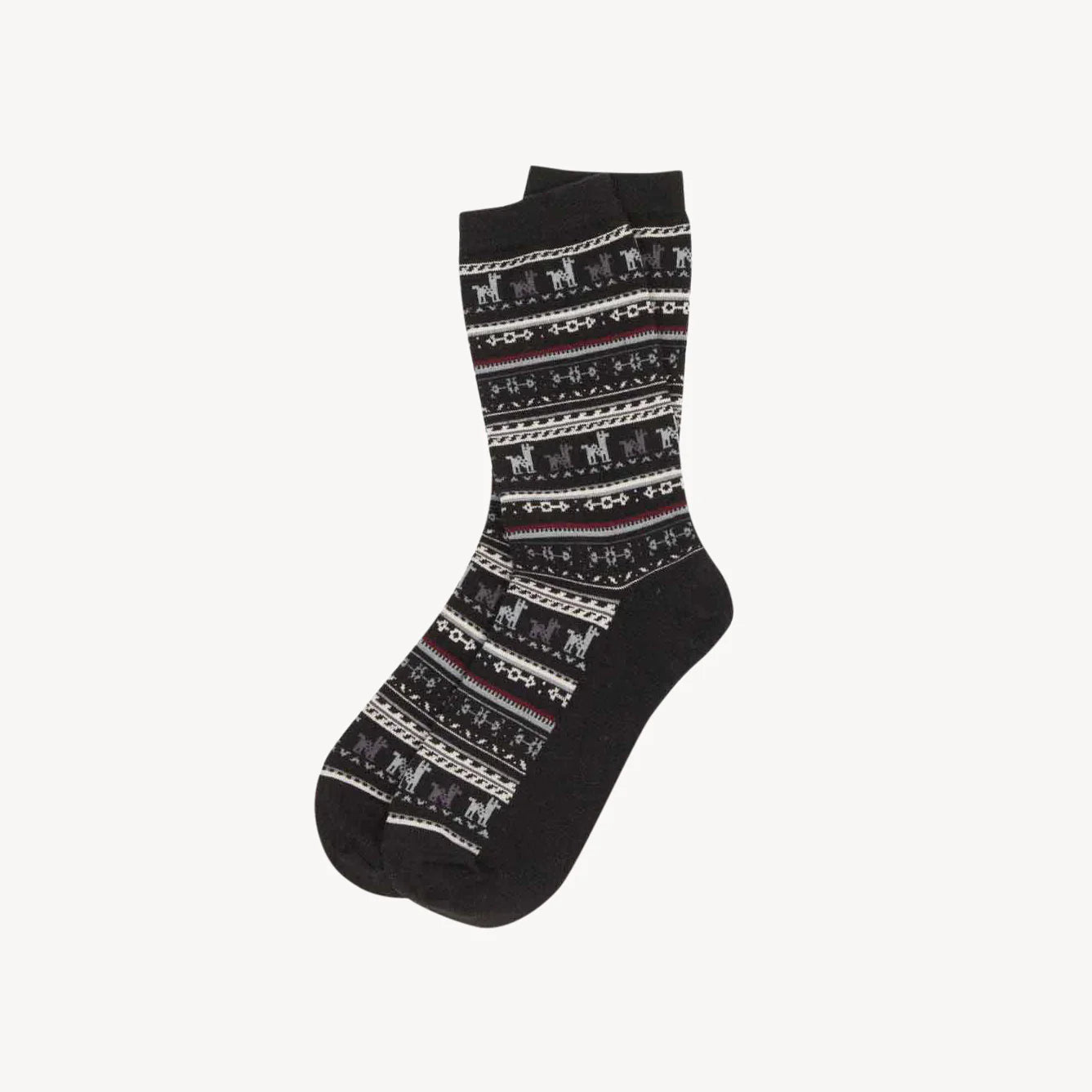 Print Alpaca Socks Black