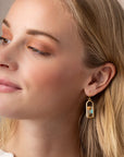 Good Karma Miyuki Frame Earring | Turquoise & Gold