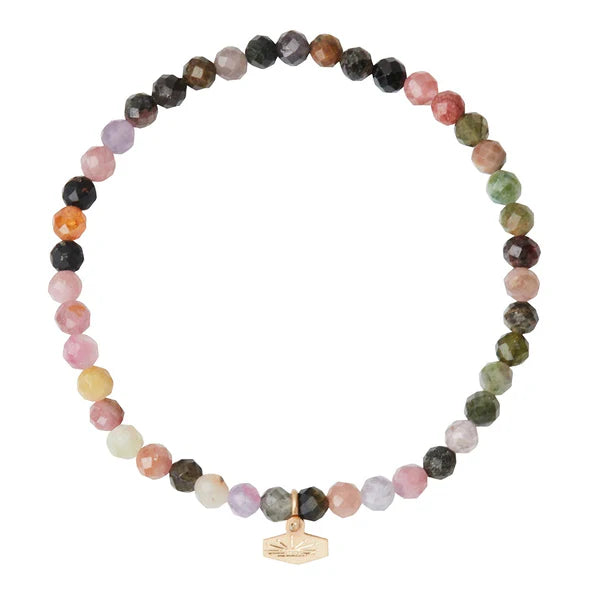 Mini Faceted Stone Stacking Bracelet (Various colours)