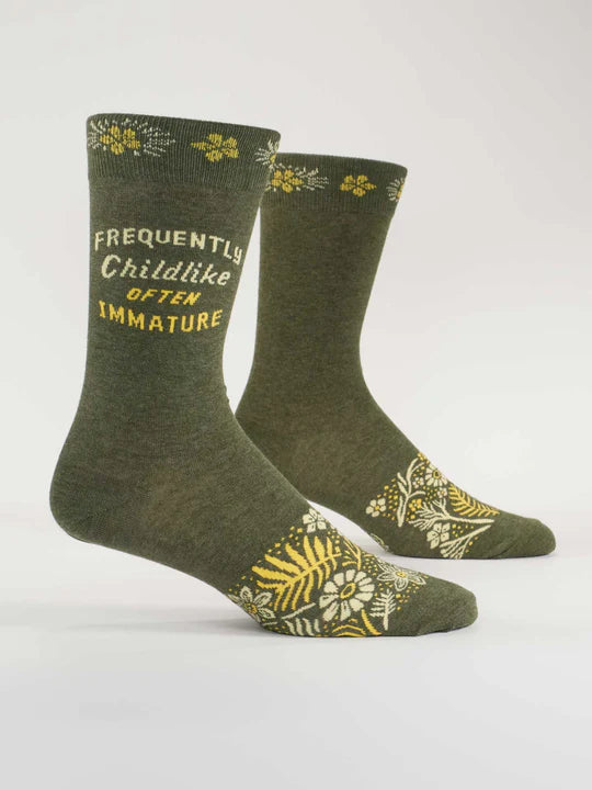 Frequently Childlike Often Immature Men&#39;s Crew Socks