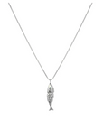 Fish Necklace | Emerald & Silver