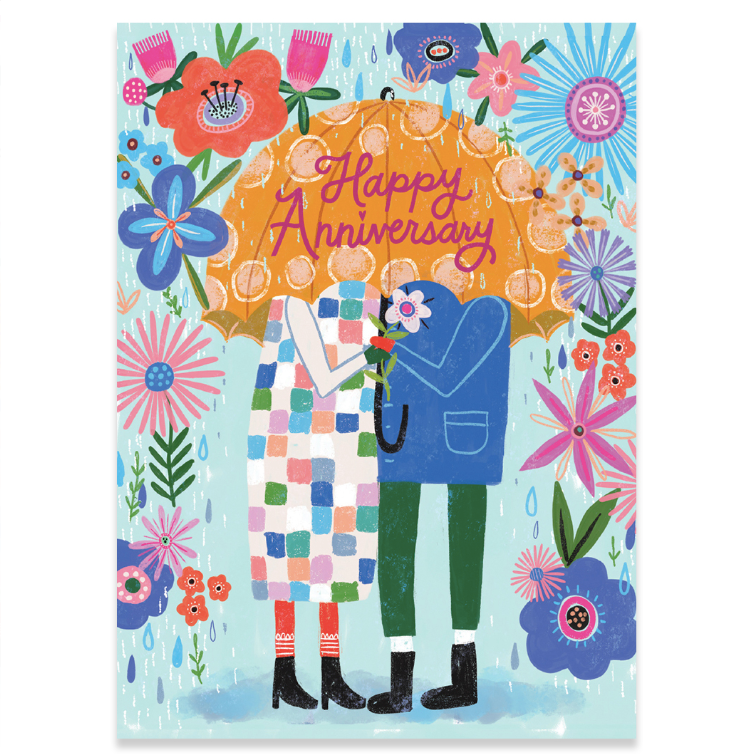 Umbrella Couple | Greeting Card