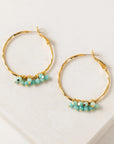 Sorrento Gemstone Beaded Hoops: Amazonite