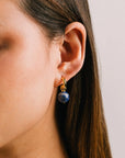 Sorrento Gemstone Hoop Earrings: Lapis Lazuli