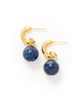 Sorrento Gemstone Hoop Earrings: Lapis Lazuli