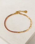 Tennis Paperclip Bracelet - Pink