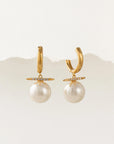 Vendetta Pearl Drop Hoop Earrings