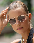 Weston Sunnies: Pink Pearl/Brown