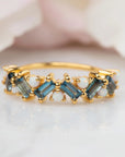 London Blue Topaz & Opal Fire on Ice Ring