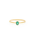 Petite Oval Ring | Emerald