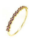 Golden Rhodolite Leaves Fall Bangle