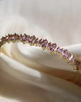 Golden Rhodolite Leaves Fall Bangle