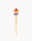 Summer Sunset Five Stone Moon Ring | 14K Gold