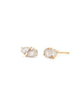 Toi et Moi Studs - White Topaz | Leah Alexandra