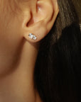 Toi et Moi Studs - White Topaz | Leah Alexandra