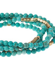 Stone Wrap | Turquoise/Gold