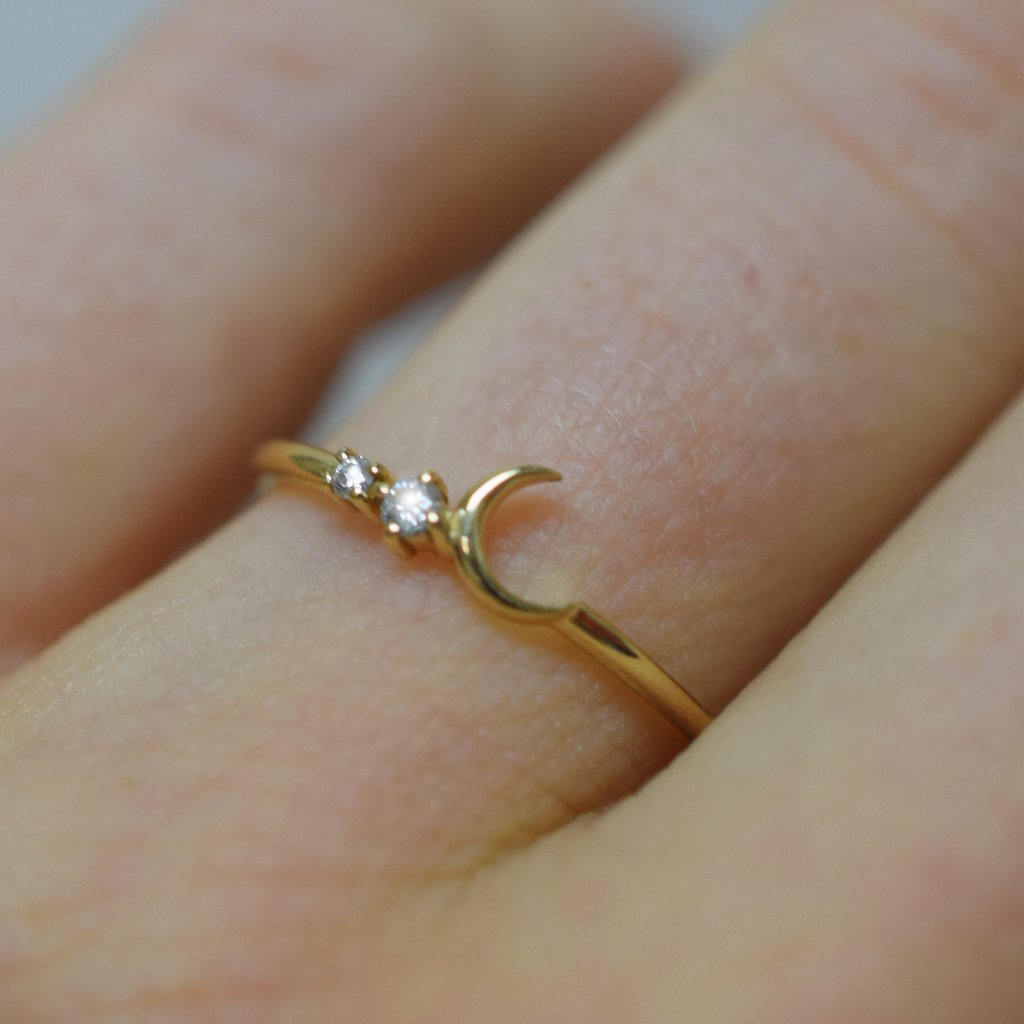 14K Fly Me To The Moon Diamond Ring | LA KAISER | JV Studios Boutique