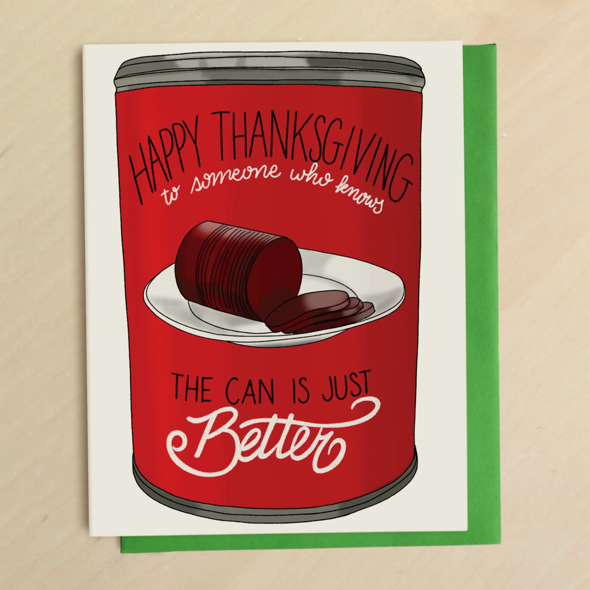 Canned Cranberry Sauce - Greeting Card