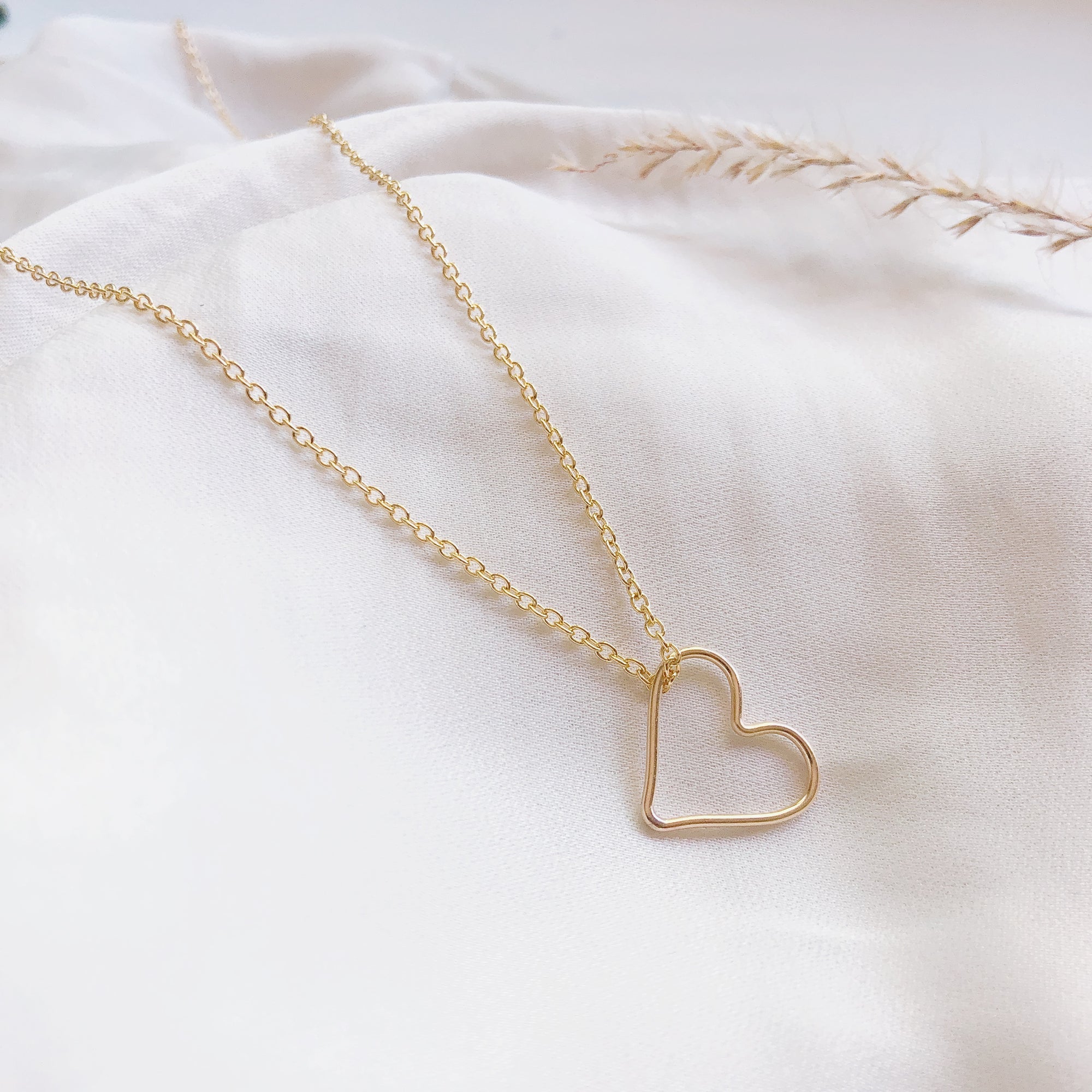 Open Heart Necklace | Gold-Fill