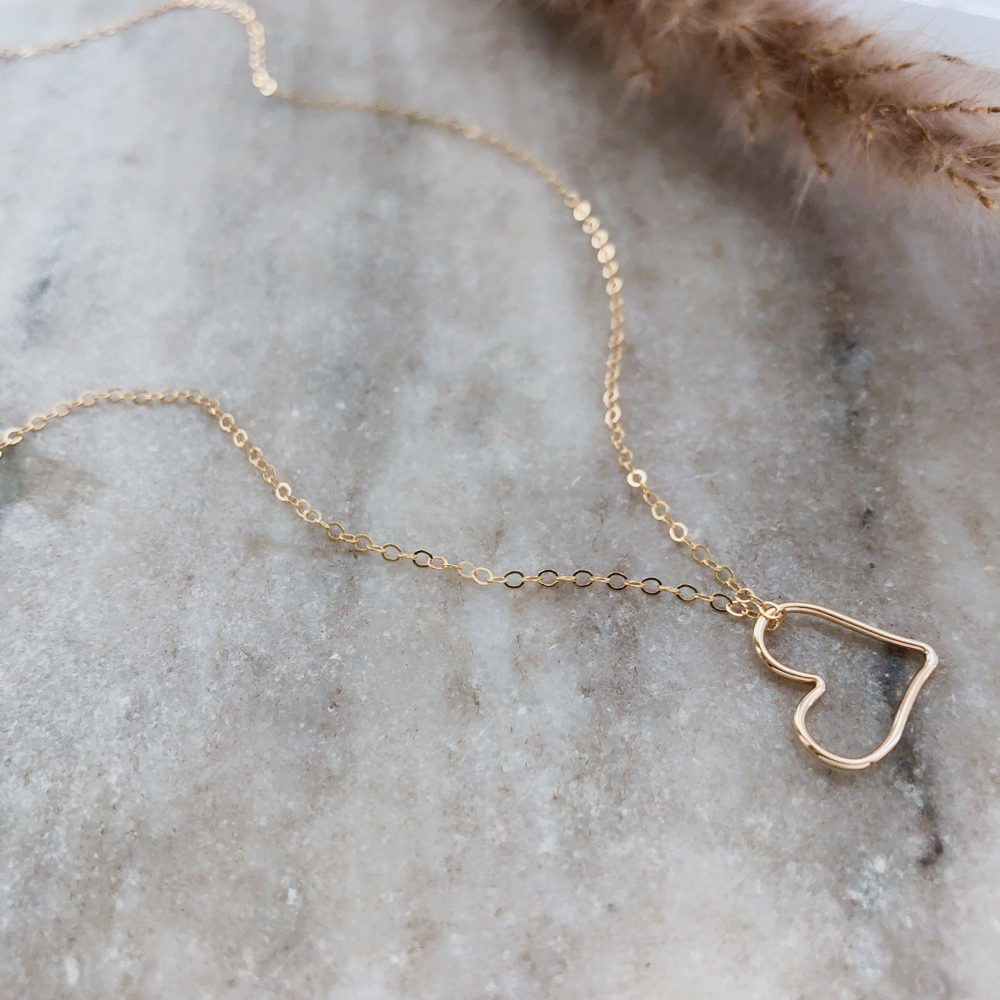 Open Heart Necklace | Gold-Fill