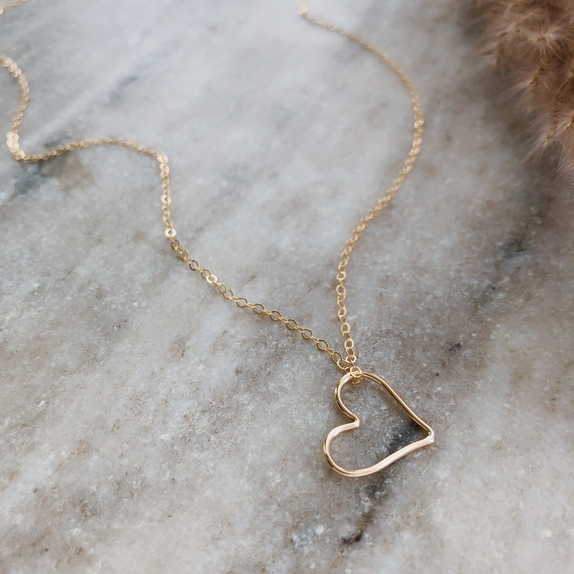 Open Heart Necklace | Gold-Fill