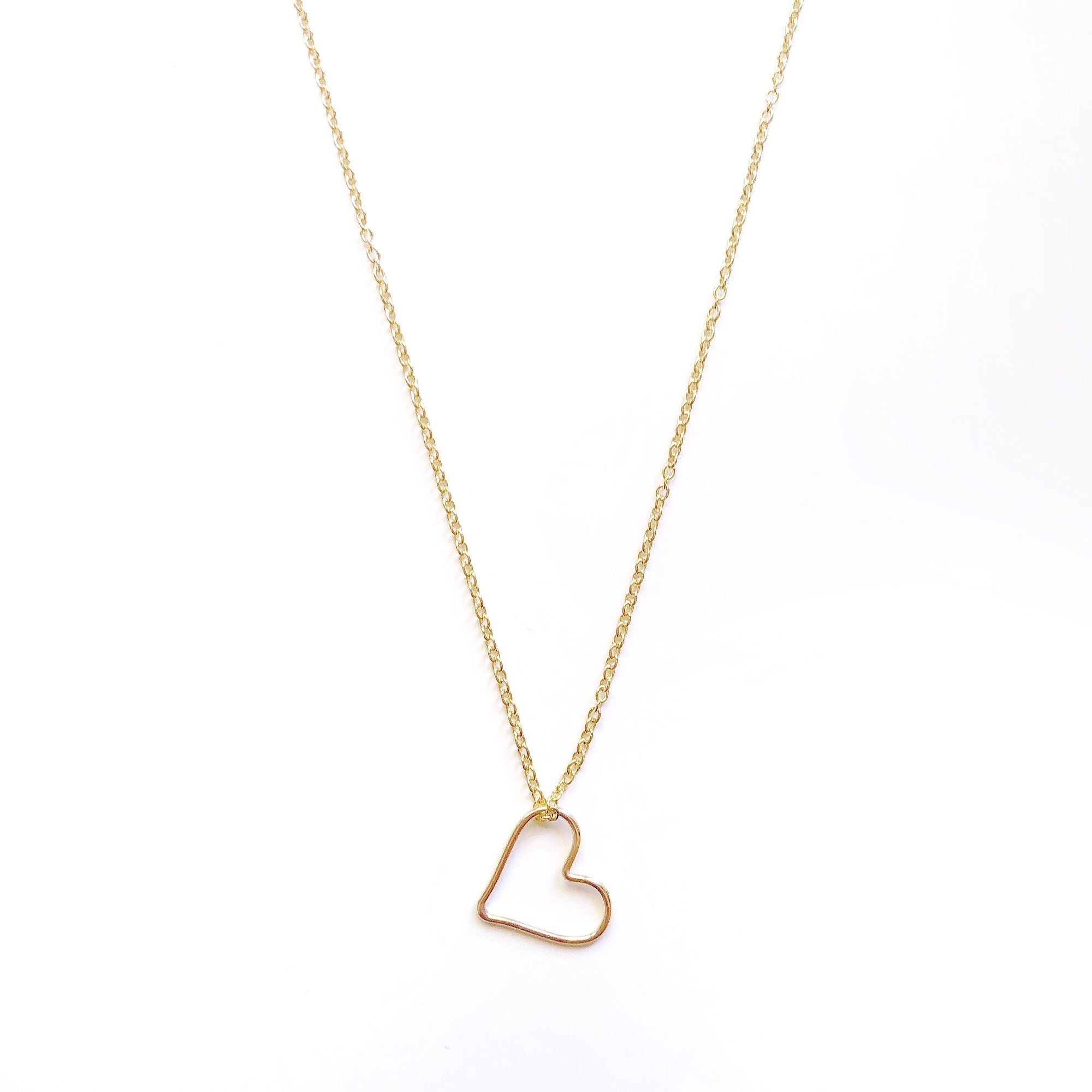 Open Heart Necklace | Gold-Fill